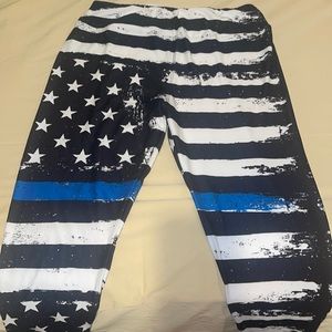 Charlies Project Tall & Curvy Thin Blue Line Leggings